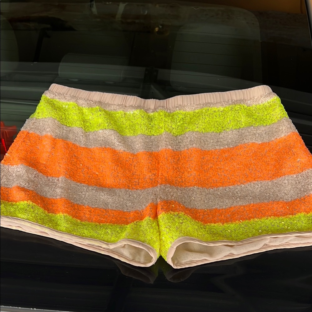 Aryn K Neon Striped Shorts